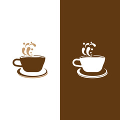 Coffee cup logo template