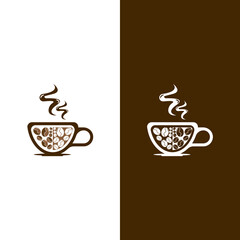 Coffee cup logo template
