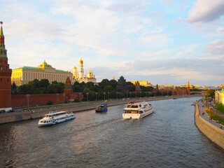 The most famous Russian landmark historical fortress Kremlin. This is the symbol of the Russian capital Moscow