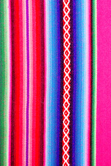 Bolivian traditional fabrics close up.