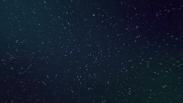 Seamless loop animation, 4K Flying Through A Starfield, camera zooms into stars
