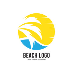 beach logo icon vector template.