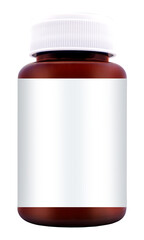 pill bottle supplement, bottle medicine plastic for mock-up