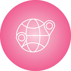 Globe Location Icon