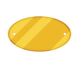 gold oval badge