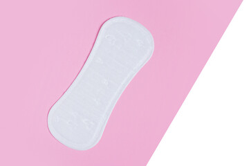 Daily women's gasket on pink background. Woman hygiene protection