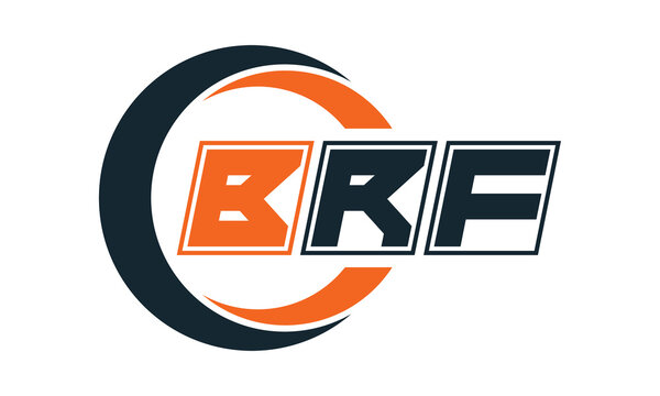 BRF three-letter circle logo design. custom font logo vector template | abstract logo | word mark logo | letter mark logo | business logo | minimalist logo | font logo |