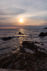 Obraz premium Sunset over the Adriatic Sea near Porec in Croatia 