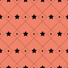 Star background for textile, star seamless pattern