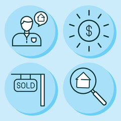 icons set, real estate