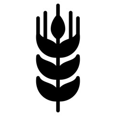 wheat black solid icon