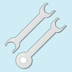construction tool for fixing bolt key maintenance repair service vector illustration