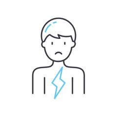 abnormal line icon, outline symbol, vector illustration, concept sign