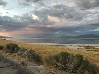 clouds over the river