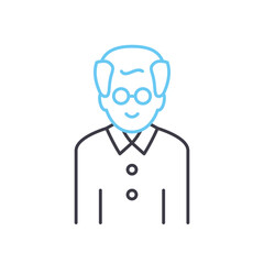 age line icon, outline symbol, vector illustration, concept sign