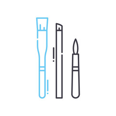 angle liner brush line icon, outline symbol, vector illustration, concept sign