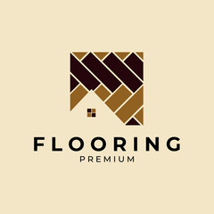 home flooring minimalist logo vector template design