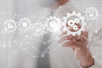 Productivity and production capacity concept.  ILean cost and  productivity growth. Capacity...