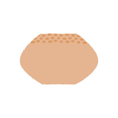 Abstract ceramic vase. Pottery vector illustration on isolated background. Bohemian hygge concept