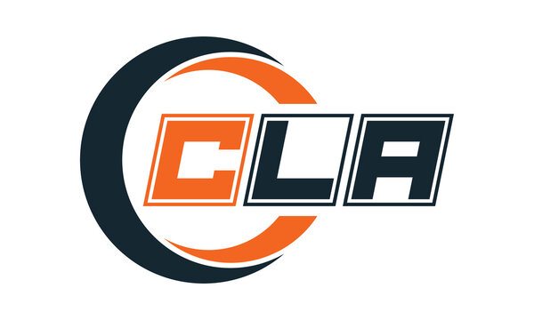 CLA three-letter circle logo design. custom font logo vector template | abstract logo | word mark logo | letter mark logo | business logo | minimalist logo | font logo |