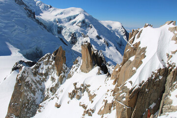 snow covered mountains