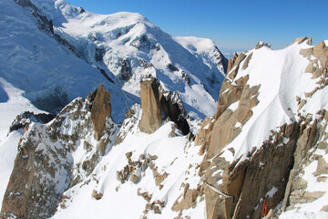 snow covered mountains