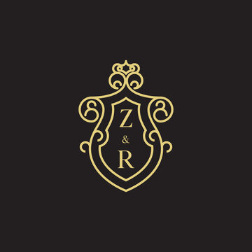 recommend clip art: ZR shield line vintage initial logo design which is good for branding