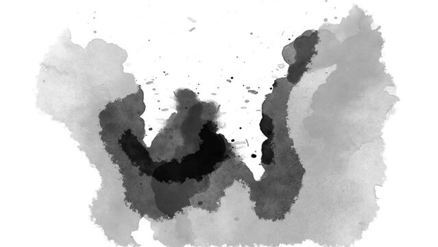 ink splatter transition effect animation. ink splatter compositing. Abstract ink splatter transition. ink brush stroke, fluid art background, overlay, alpha matte composition.	
