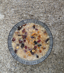 homemade  ashure,  traditional religious food,  noah's pudding