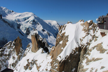 snow covered mountains
