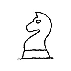 Chess strategy hand-drawn icon vector graphic illustration