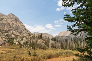 Rocky Mountains on the Zirkel Circle trail, also known as the Gilpin Lake Loop, near Steamboat Springs, Colorado