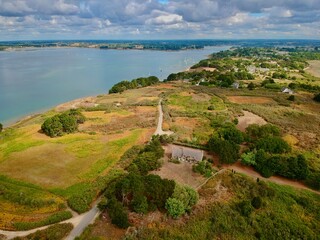 View of l’île aux Moines, Morbihan, Brittany, France