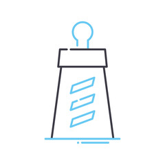 Obraz premium box grater line icon, outline symbol, vector illustration, concept sign