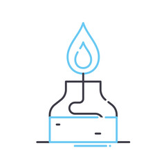 burner line icon, outline symbol, vector illustration, concept sign