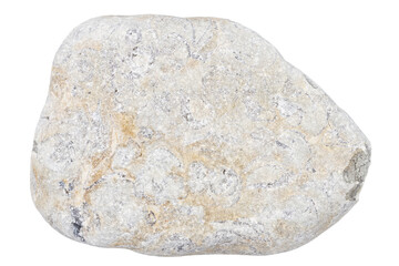 Top view of single gray pebble