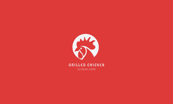 Grilled Chicken Restaurant logo Design vector Template