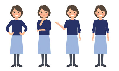 女性のポーズ集A