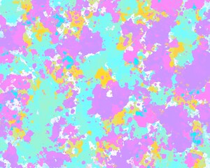 Crazy splash of pink, yellow and aqua blue pastel colors, fun background for party, birthday, babies, celebrations, children, games, sweets