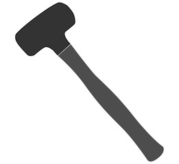 The shockless hammer with black and white vector
