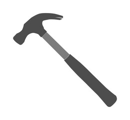 The claw hammer for wood working vector
