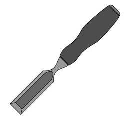 The chisel for wood working vector
