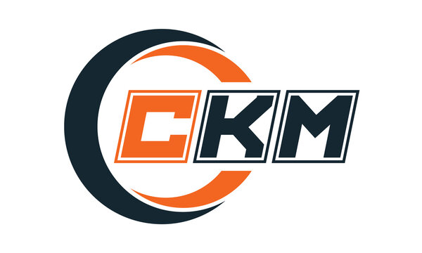 CKM three-letter circle logo design. custom font logo vector template | abstract logo | word mark logo | letter mark logo | business logo | minimalist logo | font logo |