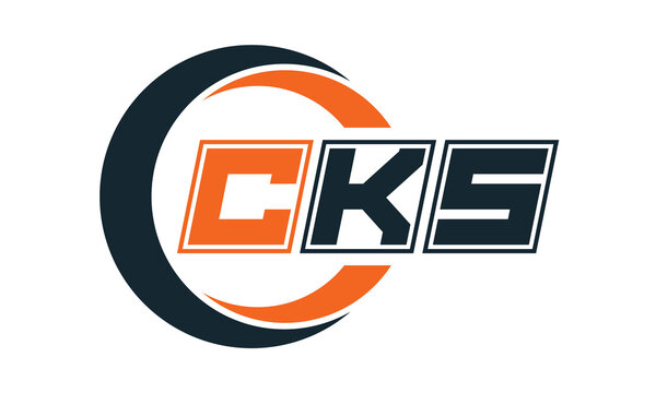 CKS three-letter circle logo design. custom font logo vector template | abstract logo | word mark logo | letter mark logo | business logo | minimalist logo | font logo |