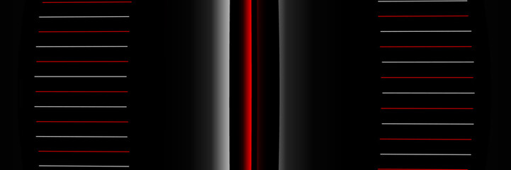 Abstract black, white and red technology background with line