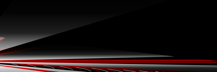 Abstract black, white and red technology background with line
