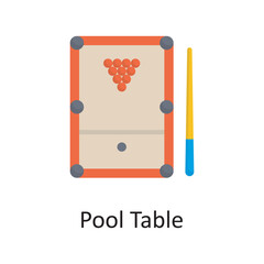 Pool Table vector outline Icon Design illustration. Sports And Awards Symbol on White background EPS 10 File