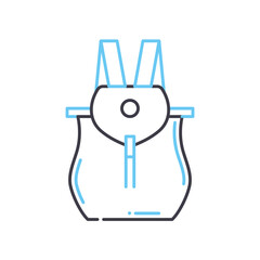 bag line icon, outline symbol, vector illustration, concept sign