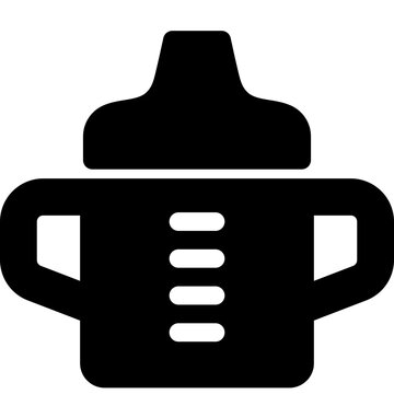 Baby Bottle Black Solid Icon