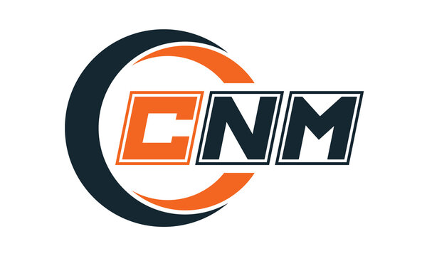 CNM three-letter circle logo design. custom font logo vector template | abstract logo | word mark logo | letter mark logo | business logo | minimalist logo | font logo |